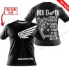 MX DAD - PERSONALISED GIFTS FOR CHILDREN & ADULTS - HONDA -BLACK WHITE - T-SHIRT
