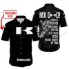 MX DAD - PERSONALISED GIFTS FOR CHILDREN & ADULTS - KAWASAKI - BLACK WHITE - BUTTON SHIRT