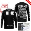 MX DAD - PERSONALISED GIFTS FOR CHILDREN & ADULTS - KAWASAKI - BLACK WHITE - JERSEY