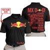 MX DAD - PERSONALISED GIFTS FOR CHILDREN & ADULTS - RED BULL - BLACK RED - POLO SHIRT