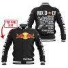 MX DAD - PERSONALISED GIFTS FOR CHILDREN & ADULTS - RED BULL - BLACK WHITE - BASEBALL JACKET