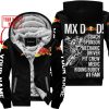 MX DAD - PERSONALISED GIFTS FOR CHILDREN & ADULTS - RED BULL - BLACK WHITE - FLEECE ZIP HOODIE