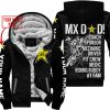 MX DAD - PERSONALISED GIFTS FOR CHILDREN & ADULTS - ROCKSTAR - BLACK WHITE - FLEECE ZIP HOODIE