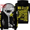 MX DAD - PERSONALISED GIFTS FOR CHILDREN & ADULTS - ROCKSTAR - BLACK YELLOW - FLEECE ZIP HOODIE
