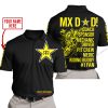 MX DAD - PERSONALISED GIFTS FOR CHILDREN & ADULTS - ROCKSTAR - BLACK YELLOW - POLO SHIRT
