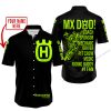 MX DAD - PERSONALISED GIFTS FOR CHILDREN & ADULTS - HUSQVARNA - BLACK NEON - BUTTON SHIRT