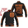 MX DAD - PERSONALISED GIFTS FOR CHILDREN & ADULTS - HUSQVARNA - BLACK ORANGE - BASEBALL JACKET
