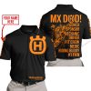 MX DAD - PERSONALISED GIFTS FOR CHILDREN & ADULTS - HUSQVARNA - BLACK ORANGE - POLO SHIRT