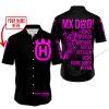 MX DAD - PERSONALISED GIFTS FOR CHILDREN & ADULTS - HUSQVARNA - BLACK PINK - BUTTON SHIRT