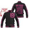 MX DAD - PERSONALISED GIFTS FOR CHILDREN & ADULTS - HUSQVARNA - BLACK PINK 1 - BASEBALL JACKET