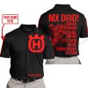 MX DAD - PERSONALISED GIFTS FOR CHILDREN & ADULTS - HUSQVARNA - BLACK RED - POLO SHIRT