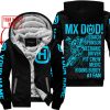 MX DAD - PERSONALISED GIFTS FOR CHILDREN & ADULTS - HUSQVARNA - BLACK SKY BLUE - FLEECE ZIP HOODIE