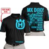 MX DAD - PERSONALISED GIFTS FOR CHILDREN & ADULTS - HUSQVARNA - BLACK SKY BLUE - POLO SHIRT