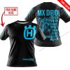 MX DAD - PERSONALISED GIFTS FOR CHILDREN & ADULTS - HUSQVARNA - BLACK SKY BLUE - T-SHIRT