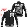 MX DAD - PERSONALISED GIFTS FOR CHILDREN & ADULTS - HUSQVARNA - BLACK WHITE - BASEBALL JACKET