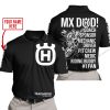 MX DAD - PERSONALISED GIFTS FOR CHILDREN & ADULTS - HUSQVARNA - BLACK WHITE - POLO SHIRT