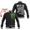 MX DAD - PERSONALISED GIFTS FOR CHILDREN & ADULTS - MONSTER - BLACK - BASEBALL JACKET