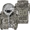 LIMITED EDITION PRODUCTS  - US ARMY - FOX RACING - CUSTOM NAME - FLEECE ZIP HOODIE