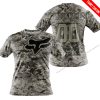 LIMITED EDITION PRODUCTS  - US ARMY - FOX RACING - CUSTOM NAME - T-SHIRT