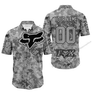 LIMITED EDITION PRODUCTS  - US ARMY V1 - FOX RACING - CUSTOM NAME - BUTTON SHIRT