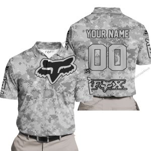 LIMITED EDITION PRODUCTS  - US ARMY V1 - FOX RACING - CUSTOM NAME - POLO SHIRT