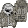 LIMITED EDITION PRODUCTS  - US ARMY V2 - FOX RACING - CUSTOM NAME - FLEECE ZIP HOODIE