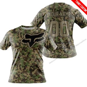 LIMITED EDITION PRODUCTS  - US ARMY V3 - FOX RACING - CUSTOM NAME - T-SHIRT