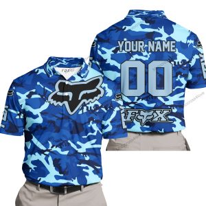 LIMITED EDITION PRODUCTS  - US NAVY V1 - FOX RACING - CUSTOM NAME - POLO SHIRT