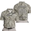 LIMITED EDITION PRODUCTS  - US ARMY V2 - ALPINESTARS RACING - CUSTOM NAME - POLO SHIRT