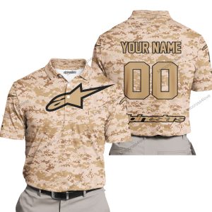 LIMITED EDITION PRODUCTS  - US MARINE - ALPINESTARS RACING - CUSTOM NAME - POLO SHIRT