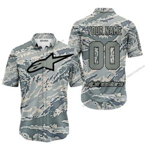 LIMITED EDITION PRODUCTS - US AIR PORCE - ALPINESTARS RACING - CUSTOM NAME - BUTTON SHIRT