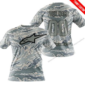 LIMITED EDITION PRODUCTS - US AIR PORCE - ALPINESTARS RACING - CUSTOM NAME - T-SHIRT