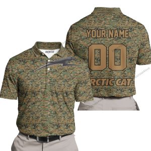 LIMITED EDITION PRODUCTS  - US MARINE V1 - ARCTIC-CAT RACING - CUSTOM NAME - POLO SHIRT