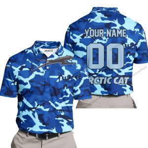 LIMITED EDITION PRODUCTS  - US NAVY V1 - ARCTIC-CAT RACING - CUSTOM NAME - POLO SHIRT