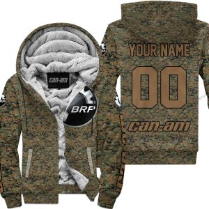 LIMITED EDITION PRODUCTS  - US MARINE V1 - CAN AM RACING - CUSTOM NAME - FLEECE ZIP HOODIE