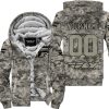 LIMITED EDITION PRODUCTS  - US ARMY - FLY RACING - CUSTOM NAME - FLEECE ZIP HOODIE