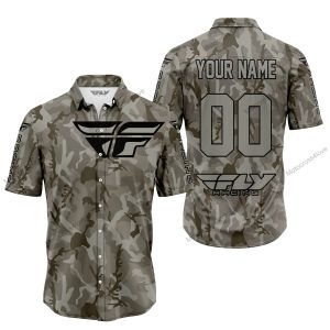 LIMITED EDITION PRODUCTS  - US ARMY V2 - FLY RACING - CUSTOM NAME - BUTTON SHIRT