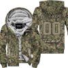 LIMITED EDITION PRODUCTS  - US ARMY V3 - FLY RACING - CUSTOM NAME - FLEECE ZIP HOODIE