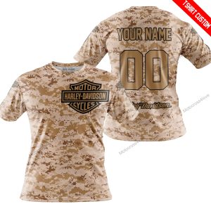 LIMITED EDITION PRODUCTS  - US MARINE - HARLEY DAVIDSON RACING - CUSTOM NAME - T-SHIRT