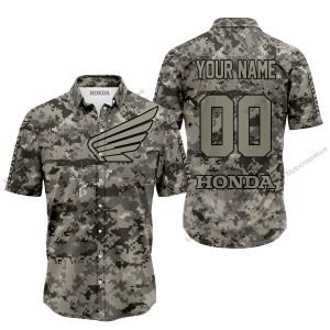LIMITED EDITION PRODUCTS  - US ARMY - HONDA RACING - CUSTOM NAME - BUTTON SHIRT