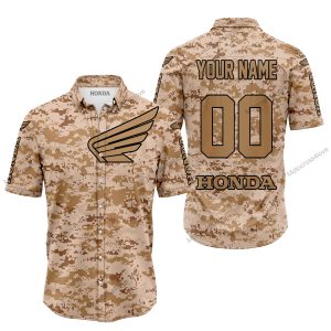 LIMITED EDITION PRODUCTS  - US MARINE - HONDA RACING - CUSTOM NAME - BUTTON SHIRT