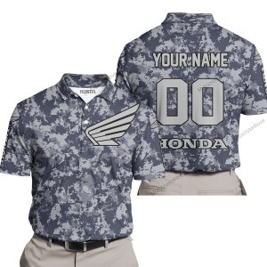LIMITED EDITION PRODUCTS  - US NAVY - HONDA RACING - CUSTOM NAME - POLO SHIRT