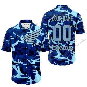 LIMITED EDITION PRODUCTS  - US NAVY V1 - HONDA RACING - CUSTOM NAME - BUTTON SHIRT