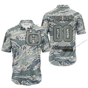 LIMITED EDITION PRODUCTS - US AIR PORCE - HUSQVARNA RACING - CUSTOM NAME - BUTTON SHIRT