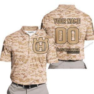 LIMITED EDITION PRODUCTS - US MARINE - HUSQVARNA RACING - CUSTOM NAME - POLO SHIRT
