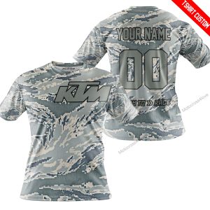 LIMITED EDITION PRODUCTS  - US AIR PORCE - KTM RACING - CUSTOM NAME - T-SHIRT