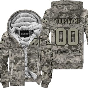 LIMITED EDITION PRODUCTS  - US ARMY - KTM RACING - CUSTOM NAME - FLEECE ZIP HOODIE