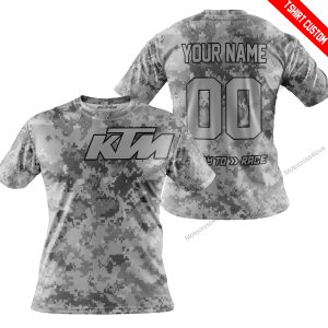 LIMITED EDITION PRODUCTS  - US ARMY V1 - KTM RACING - CUSTOM NAME - T-SHIRT