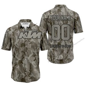 LIMITED EDITION PRODUCTS  - US ARMY V2 - KTM RACING - CUSTOM NAME - BUTTON SHIRT