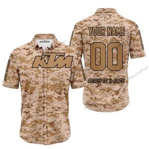 LIMITED EDITION PRODUCTS  - US MARINE - KTM RACING - CUSTOM NAME - BUTTON SHIRT